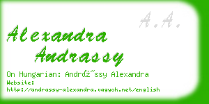 alexandra andrassy business card